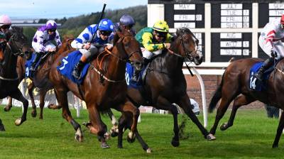 MISTER SOX finishes strongly down the outside to win at Pontefract